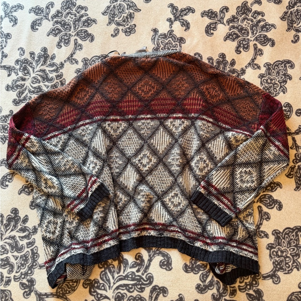 Multicolor Patterned Women's Sweater - Picture 3 of 3